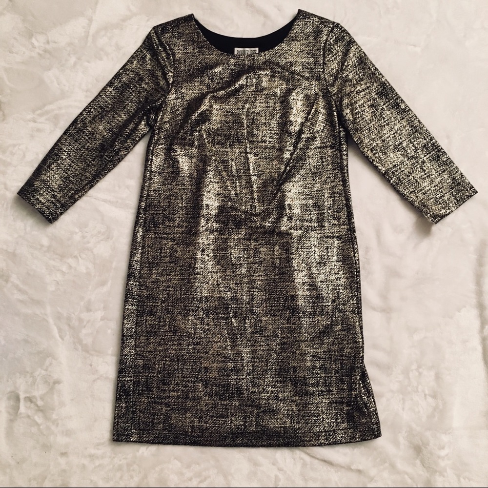 Robbie Bee, Black and Gold Mini Dress